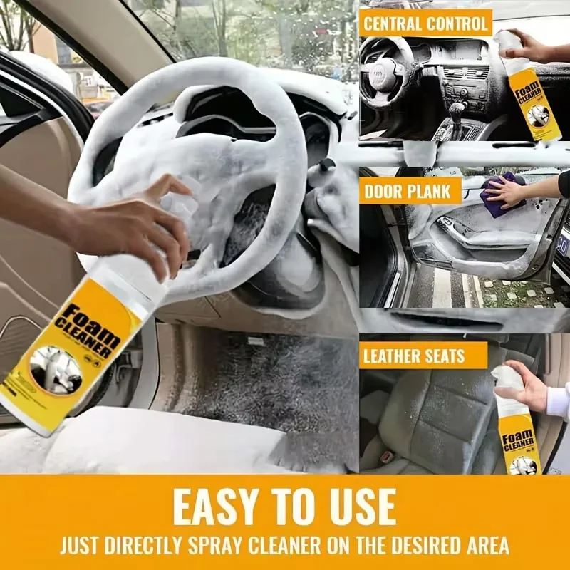 Leather Cleaner Interior - Multi-function Foam Cleaning Spray,suitable for Car