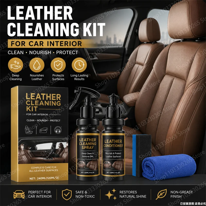 Premium Leather Cleaning Kit F - Leather Cleaner Interior ulasan dan harga